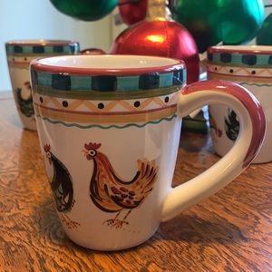 Bob Mackie Home Earthen Ware ROOSTER Mug